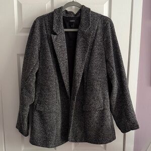torrid Charcoal Speckled Open-Front Blazer